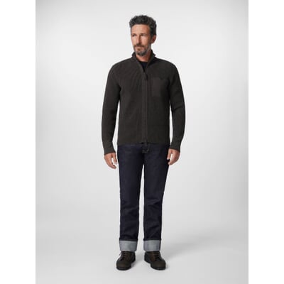 Herren-Strickjacke, Grafit