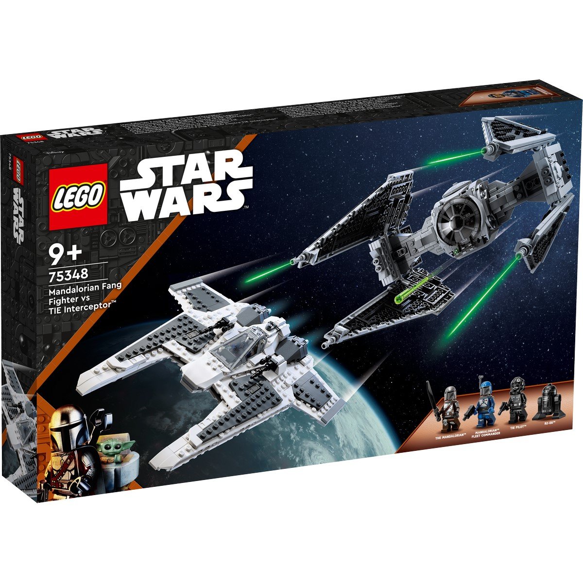 Chasseur Fang Mandalorien contre Tie Interceptor Lego Star Wars 75348