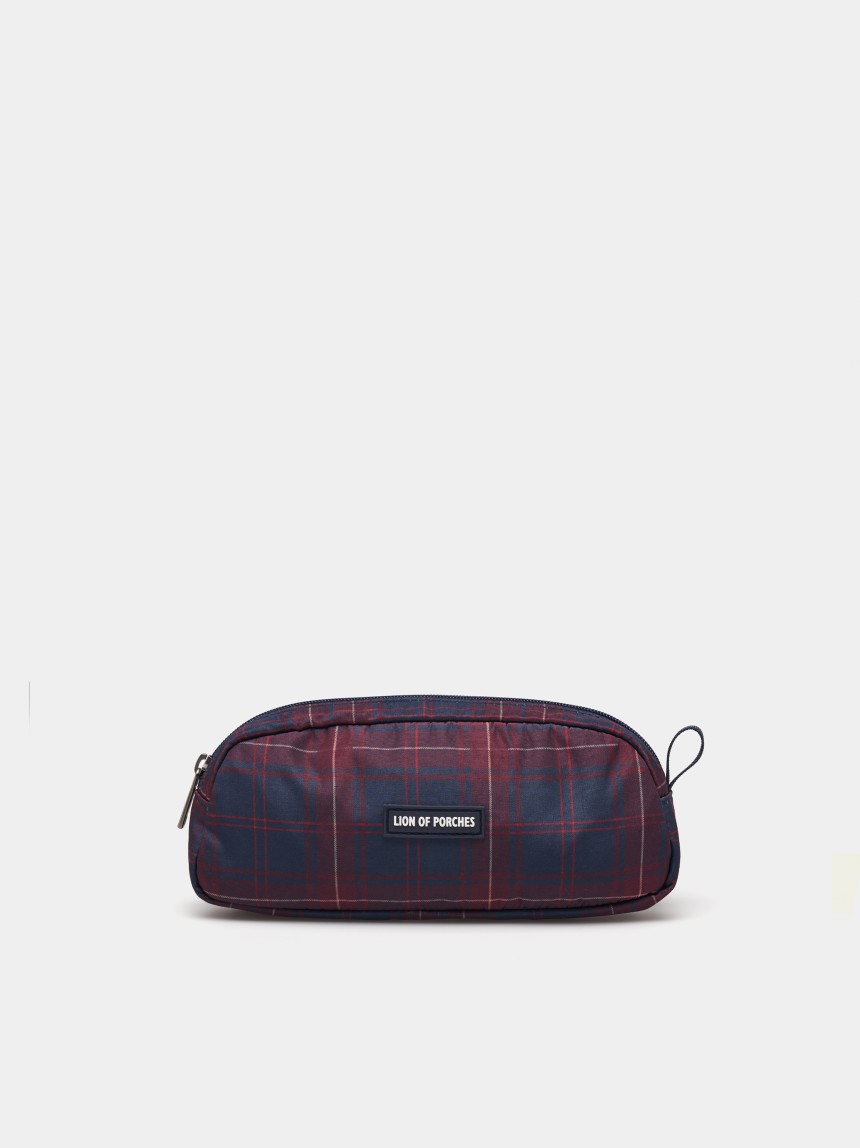 Estojo com estampado xadrez