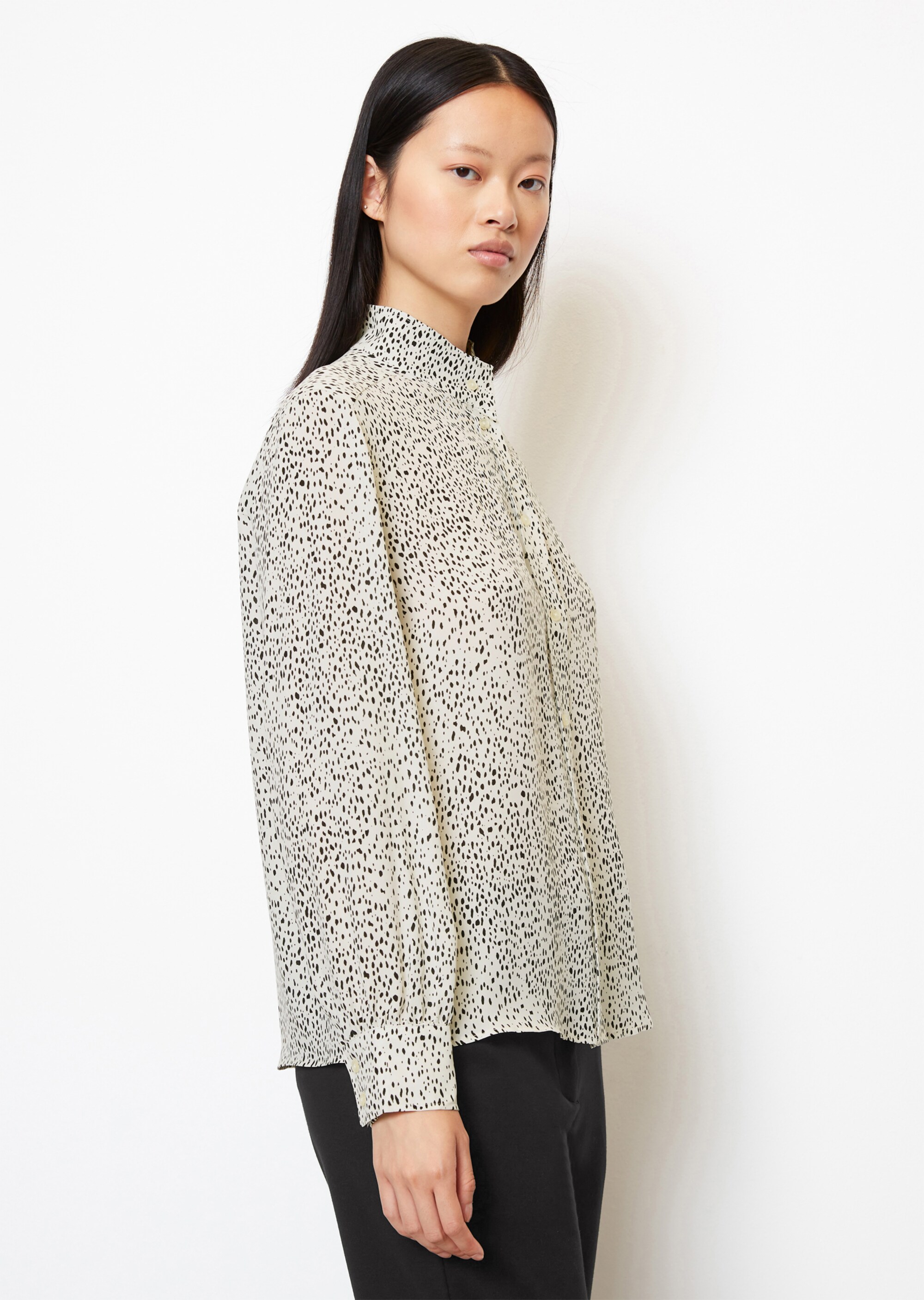 Allover-Print-Bluseaus Cupro-Viskose-Mix