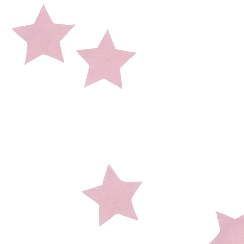 Duvetbezug 90 x 120 Sternen Rosé