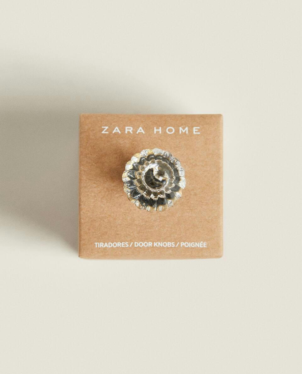 Puxador de porta em acrílico com formato de flor (pacote com 2)