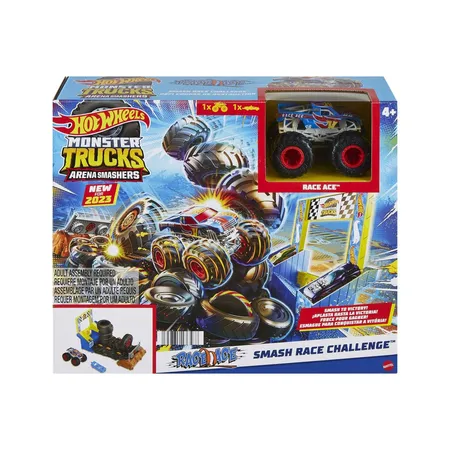 Hot Wheels Monster Trucks Arena Smashers Einstiegsherausforderung, 1 Stück, 3-fach sortiert