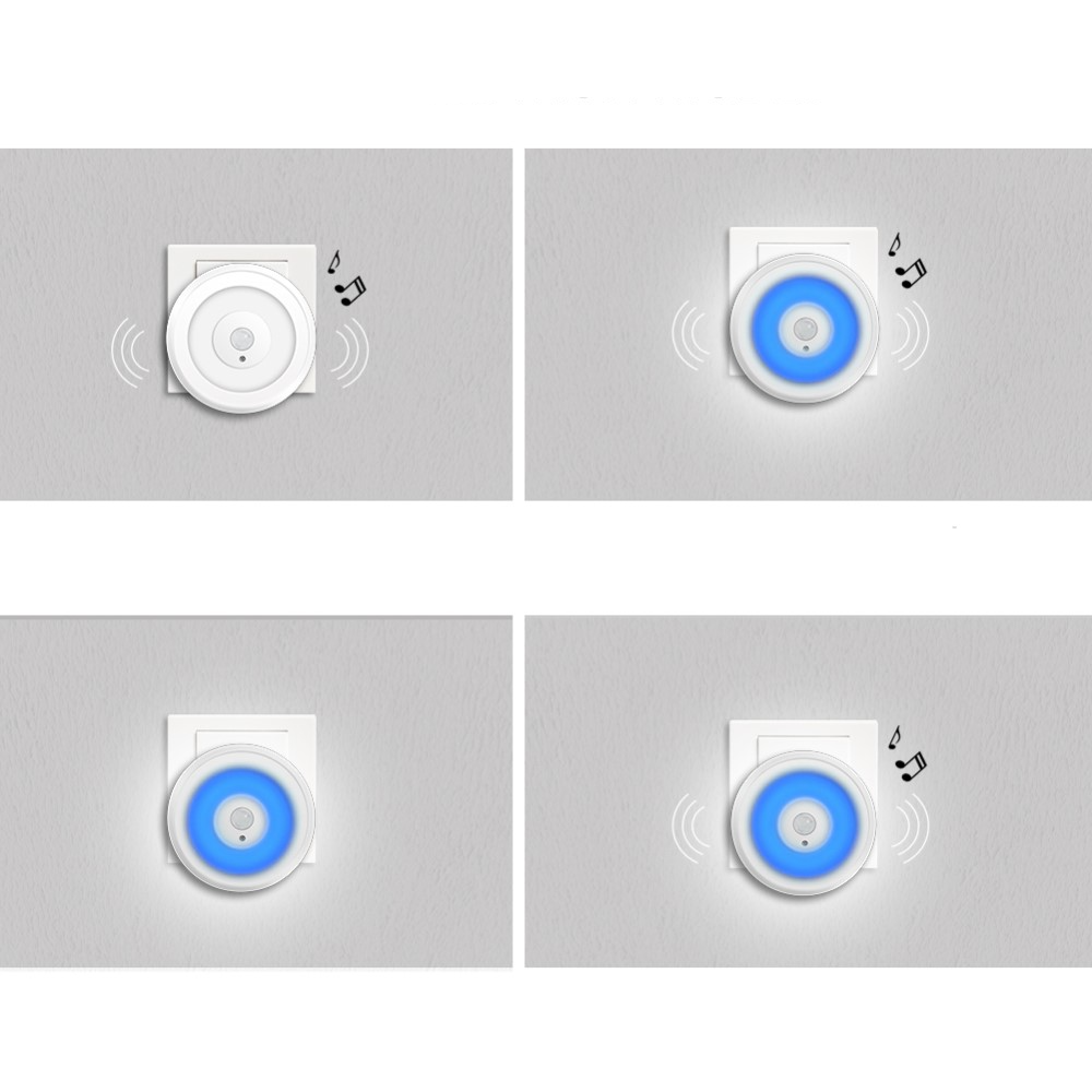 Drahtlose 720p WiFi Video Türklingel Türsprechanlage Nachtsicht Funktion   Bewegungserkennung   Optischer Klingel für iOS/Android (IP65) - Schwarz