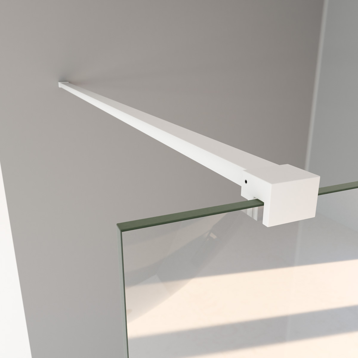 Saniclear Bianco inloopdouche mat wit 90x200cm anti-kalk coating