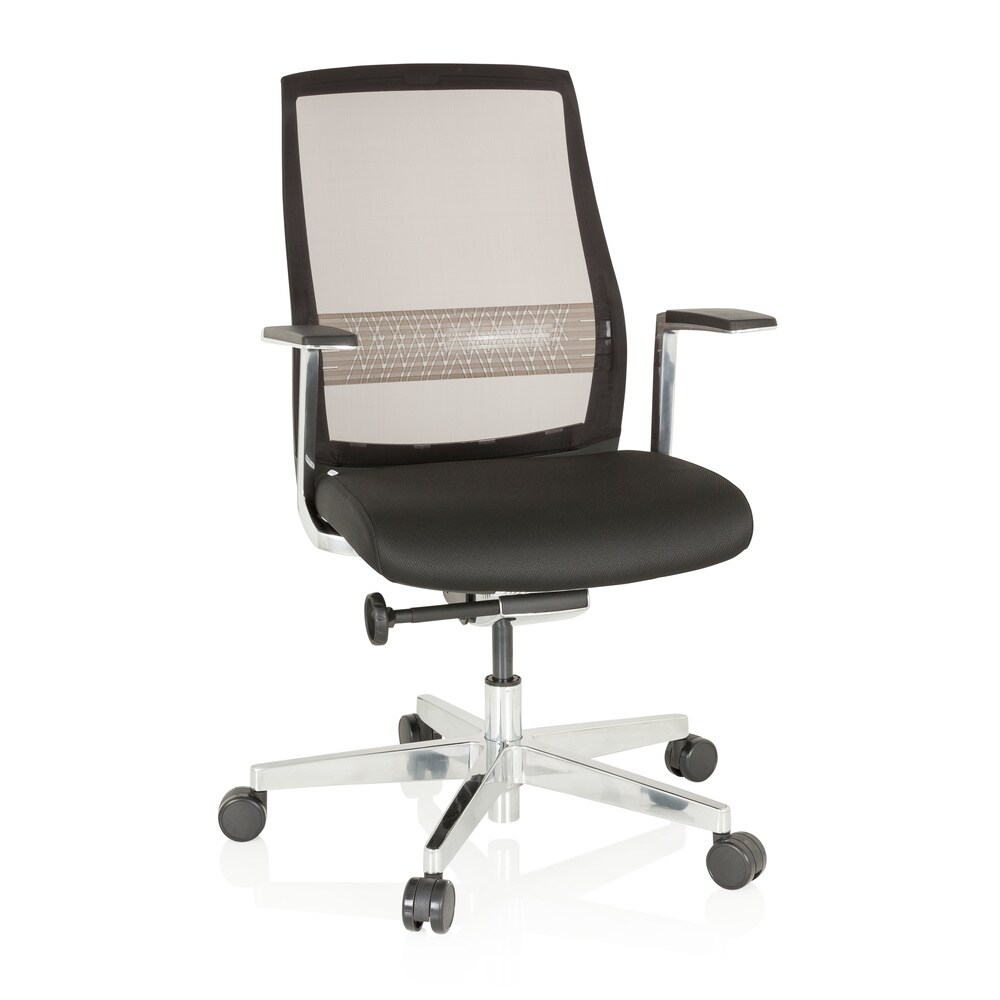 High End Bürostuhl FOUNTAINE PRO Stoff/Netzstoff mit Armlehnen hjh OFFICE
