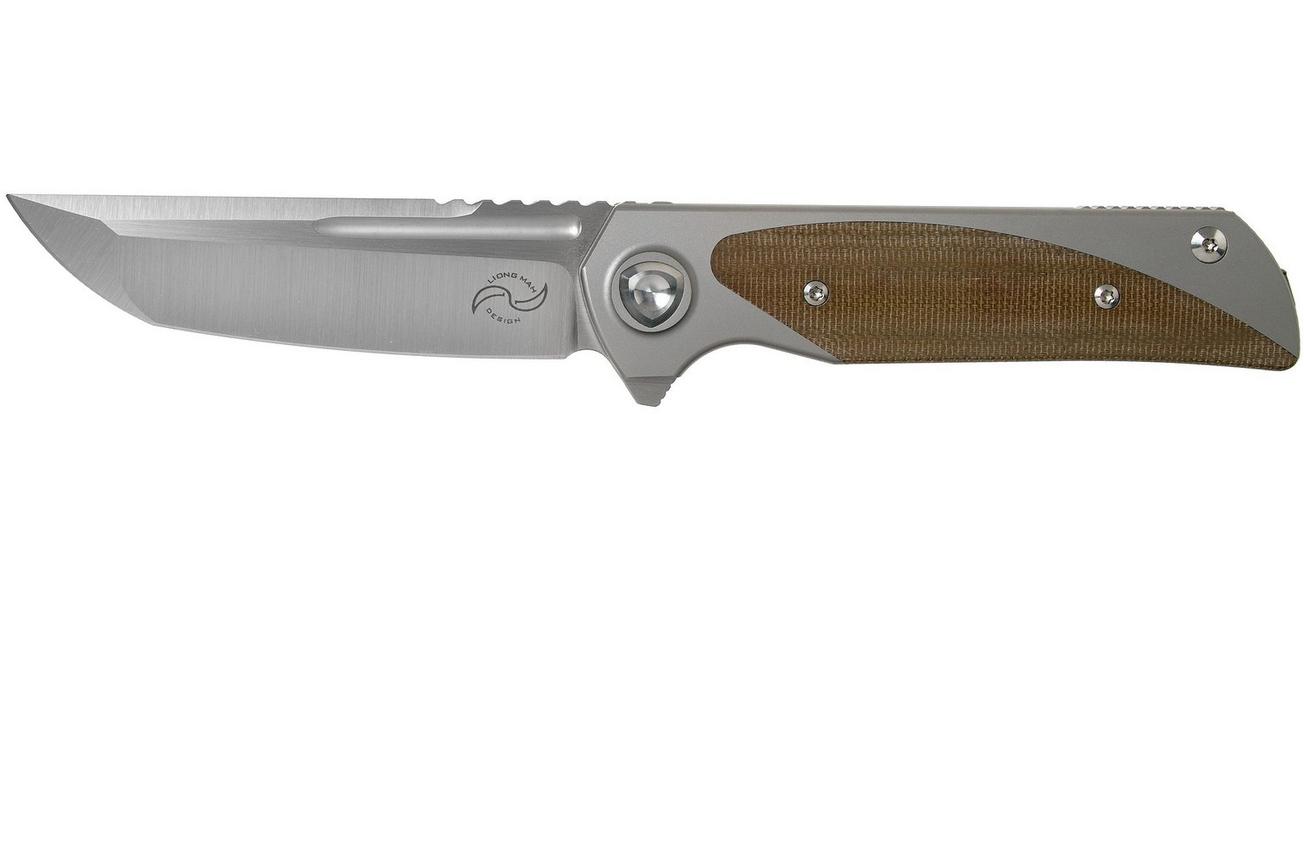 Liong Mah Warrior Two V3 Green Canvas Micarta zakmes