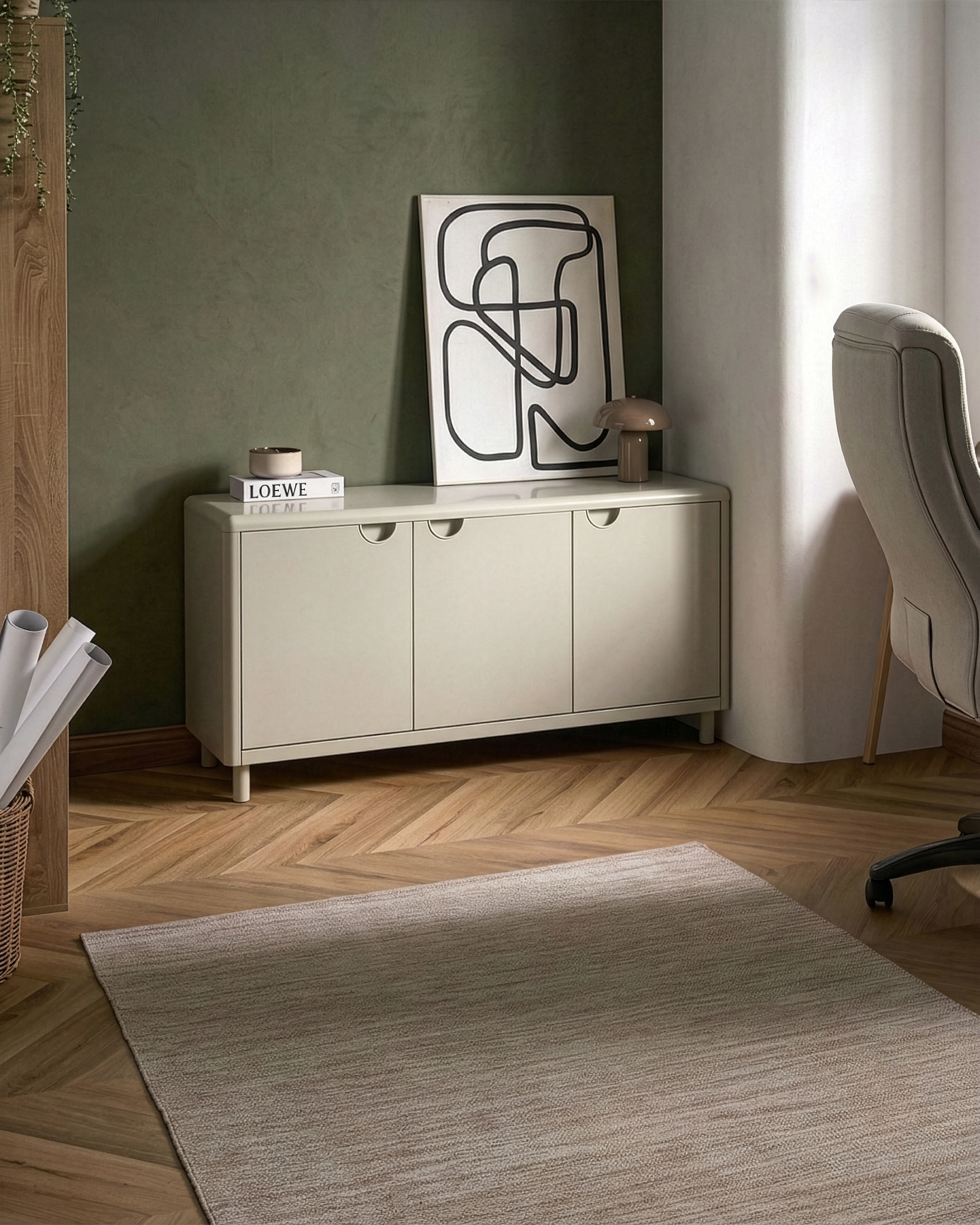 Dressoir met 3 deuren KORVO Beige