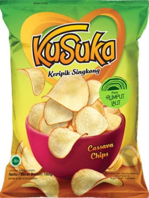 Kusuka Cassave Chips Zeewier Smaak 180g