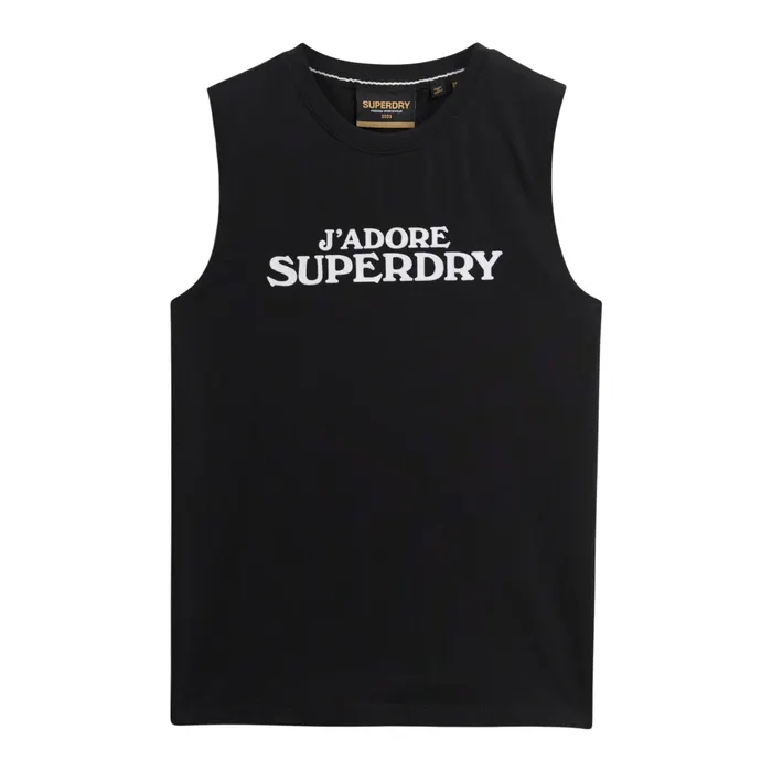 Superdry Sport Luxe Graphic Fitted Tanktop Dames