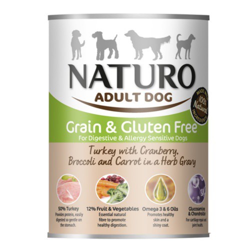 Ração Naturo Adult Grain Free com Peru e Vegetais em Lata para Cães