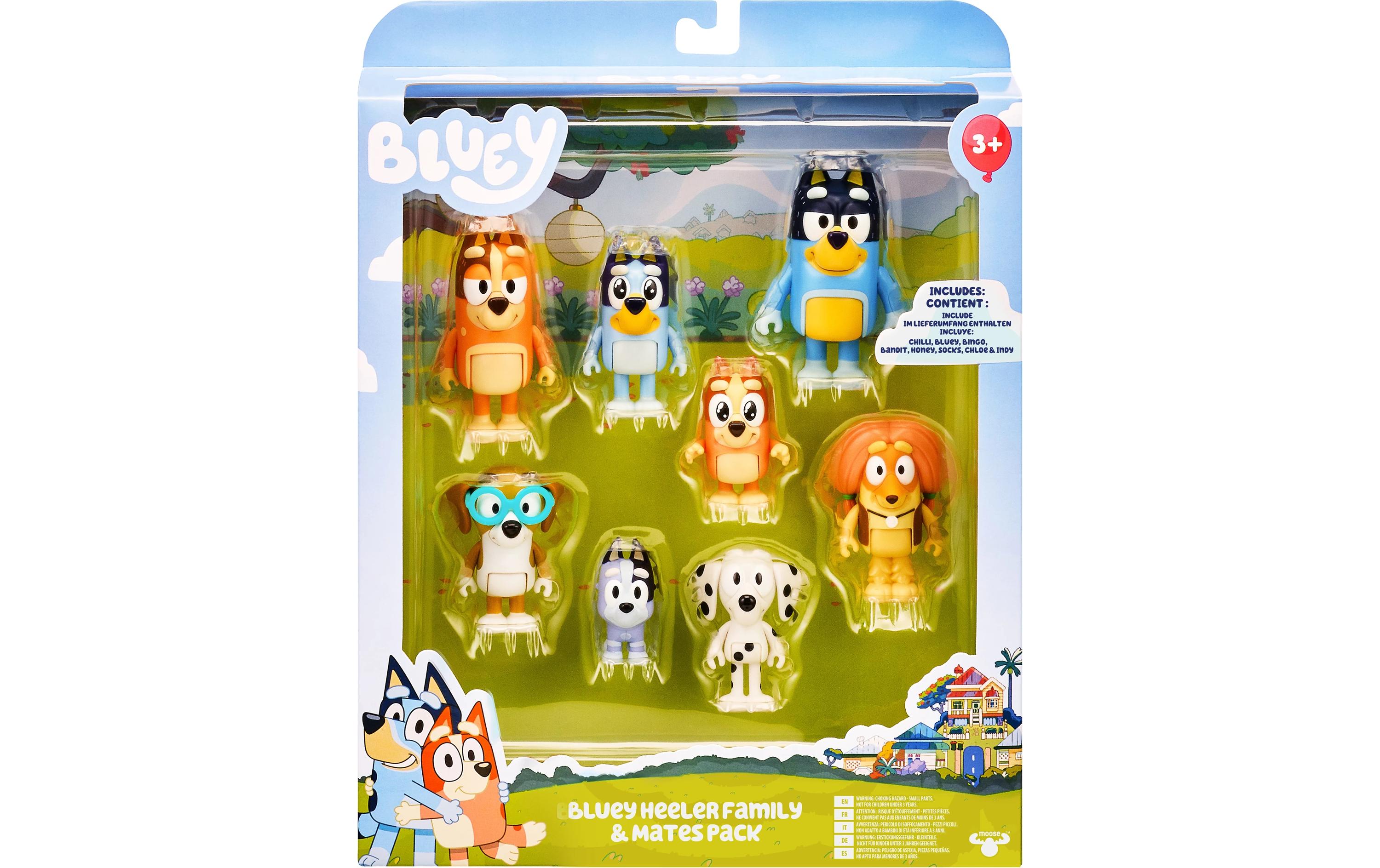 Bluey Figuren AchterpackKinderspielzeugfigur