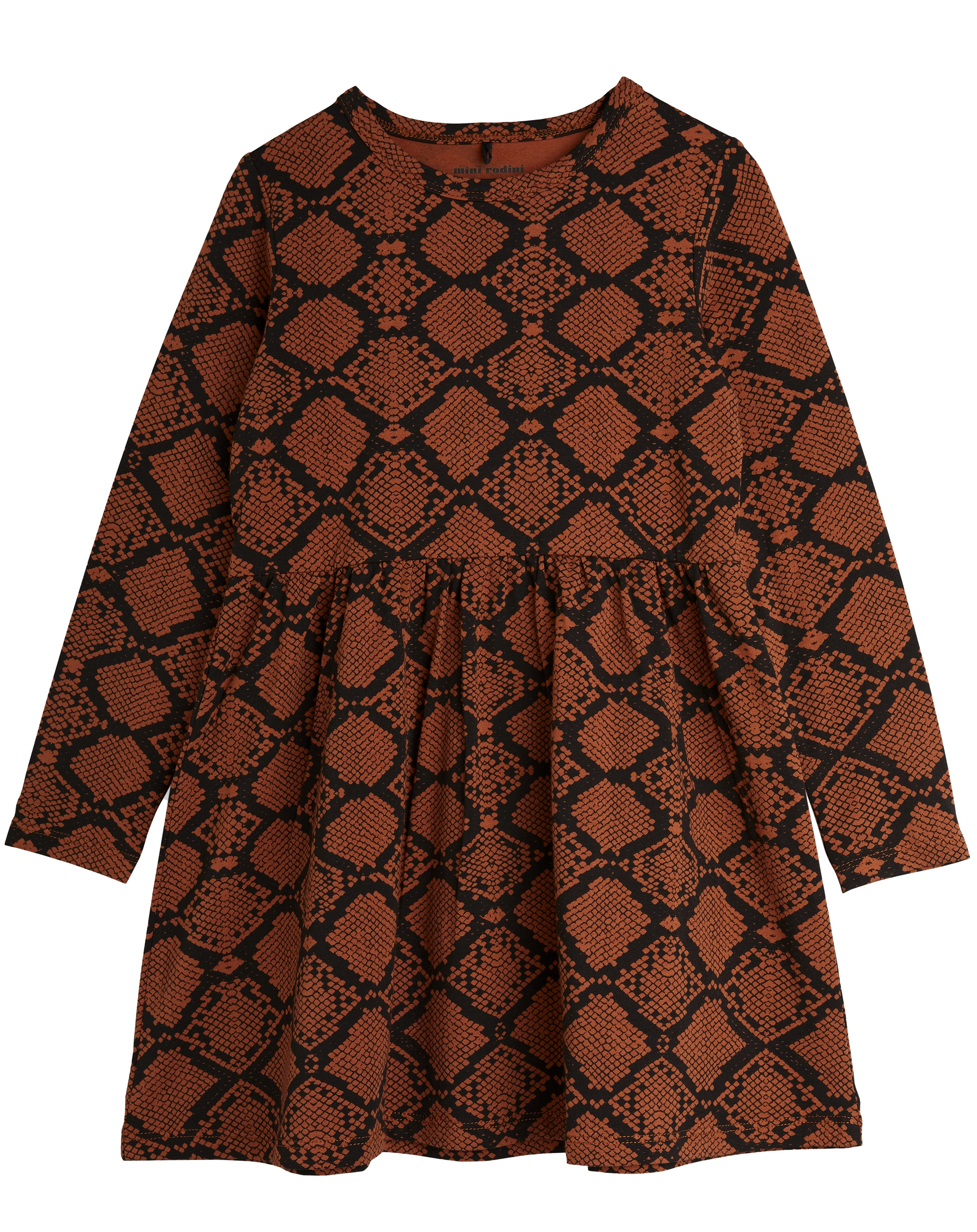 Langarmkleid SNAKESKIN in braun