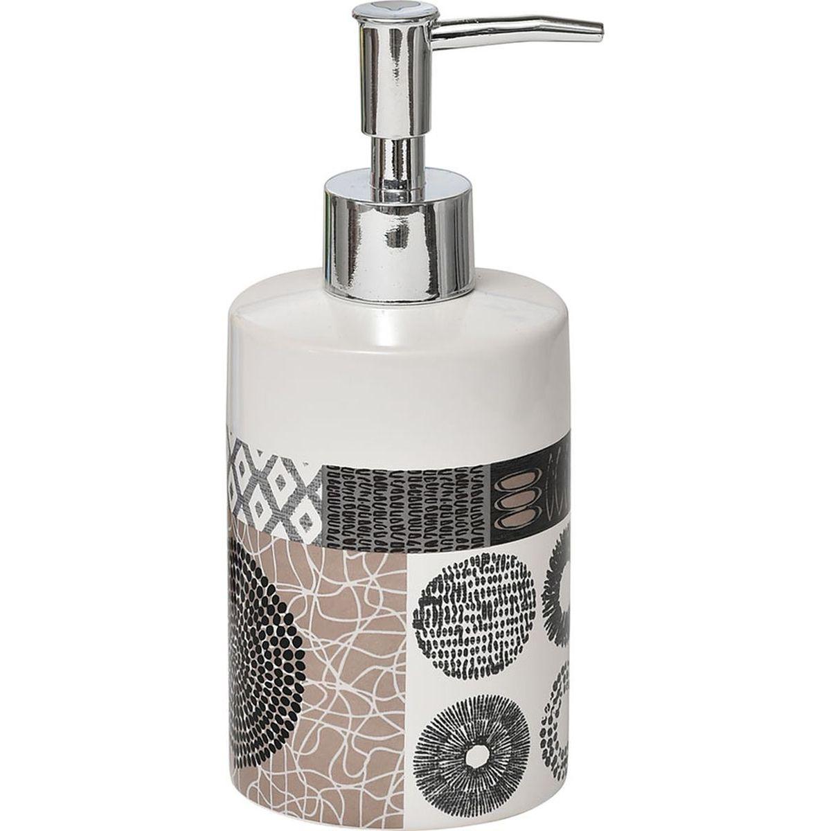 DISTRIBUTEUR A SAVON DOLOMITE ROND IMPRIME MASAI