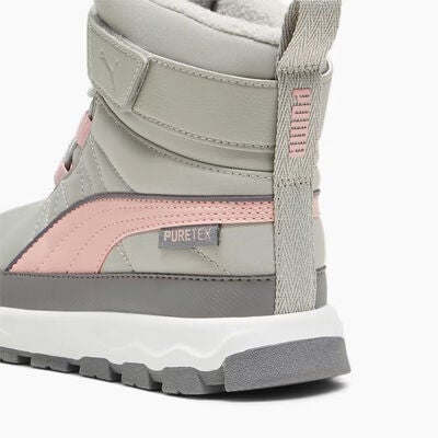 Puma Evolve Puretex AC Inf Vintersko, Smokey Gray/Future Pink/White