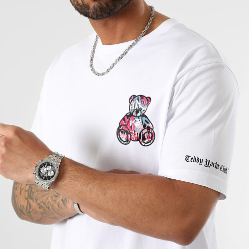 Tee Shirt Oversize Large Essentials Art Series Pink Blanc