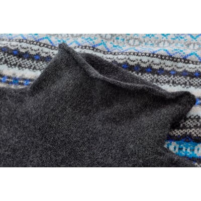 Damenpullover gemustert, Anthrazit