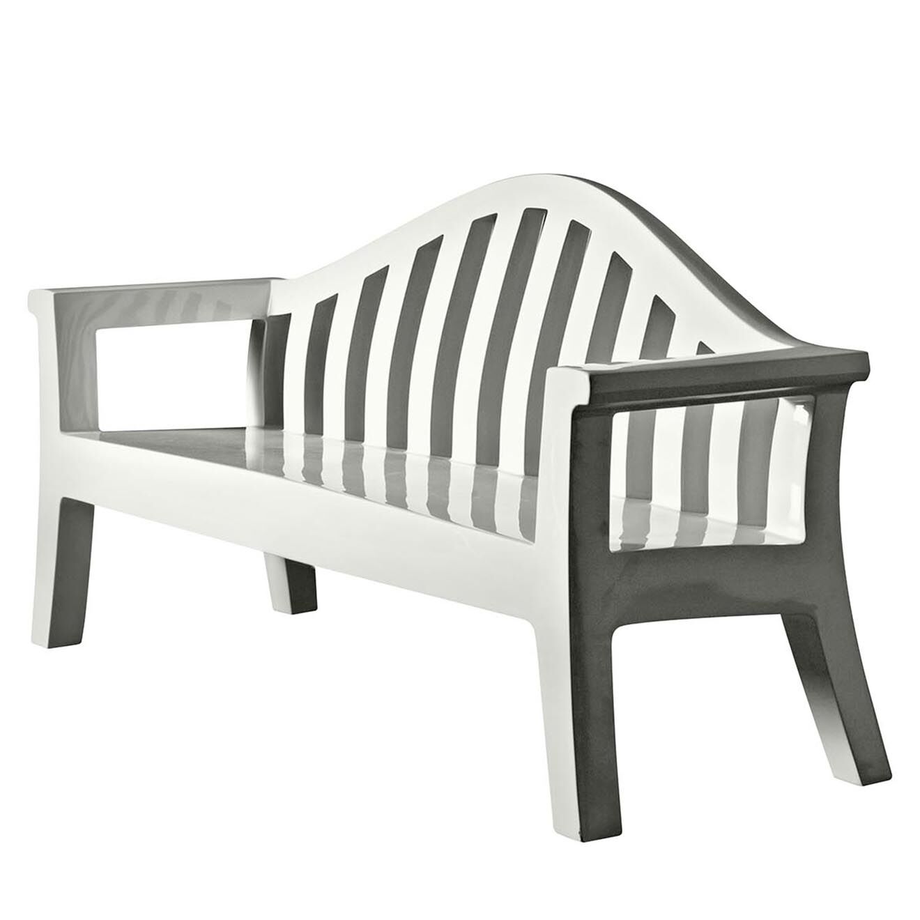 Serralunga Banc Giulietta Design par Paolo Rizzatto taupe - 185x100x67 cm