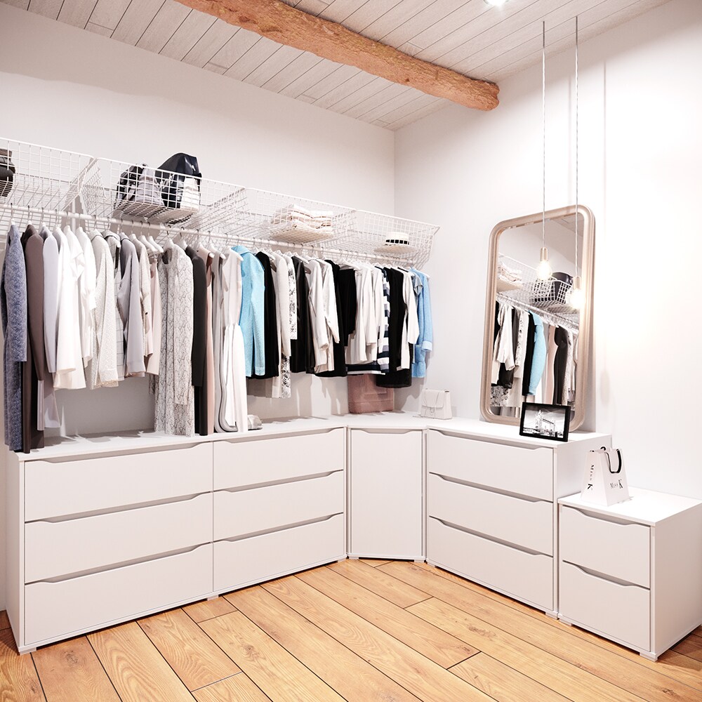 VICCO Eck Kommode RUBEN Weiß Sideboard Mehrzweckschrank Schrank Kleiderschrank