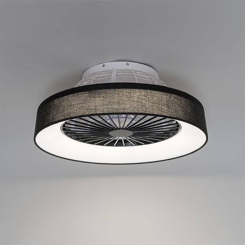 Plafondventilator zwart met ster effect 48cm incl. LED dimbaar met afstandsbediening - Emily