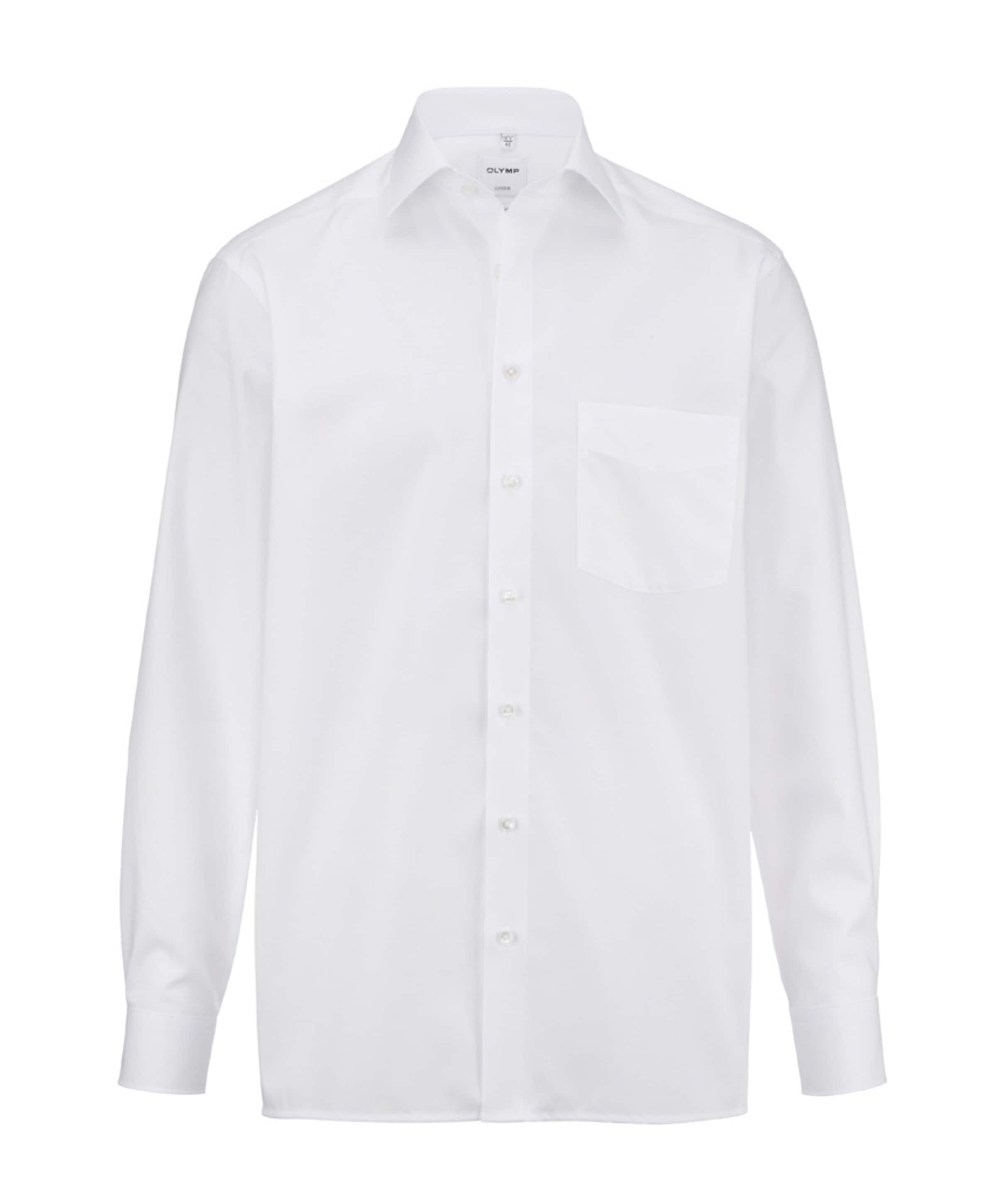 Olymp Comfort Fit Luxor Heren overhemd lange mouw wit