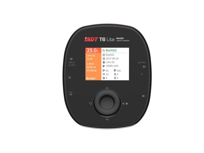 ISDT Ladegerät T6 Lite 600W DC, 1-6S Kompaktes DC Ladegerät für 1-6S LiPo Akkus