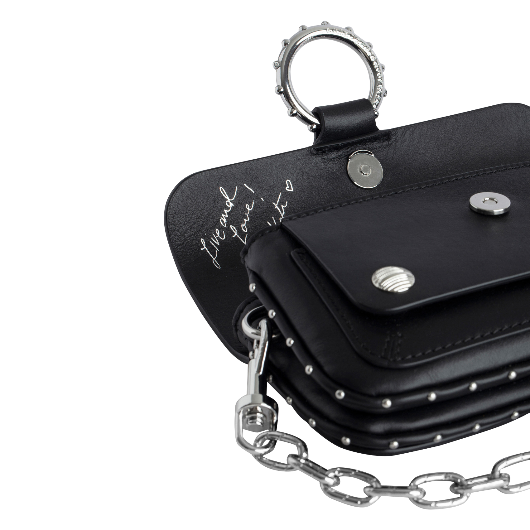 KATE WALLET - Sac petit format porté épaule en cuir | Noir