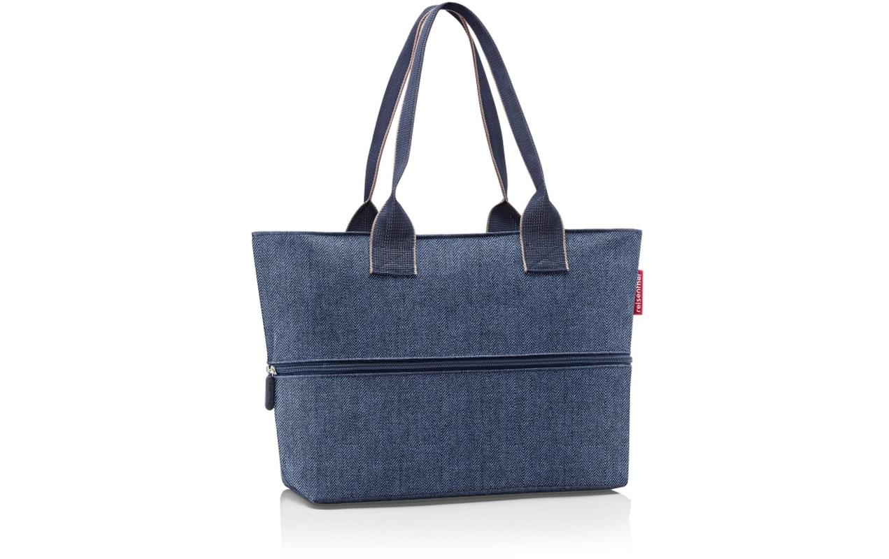 Tasche Shopper e1 Herringbone Dark BlueSchultertasche mit mittigem Reissverschluss