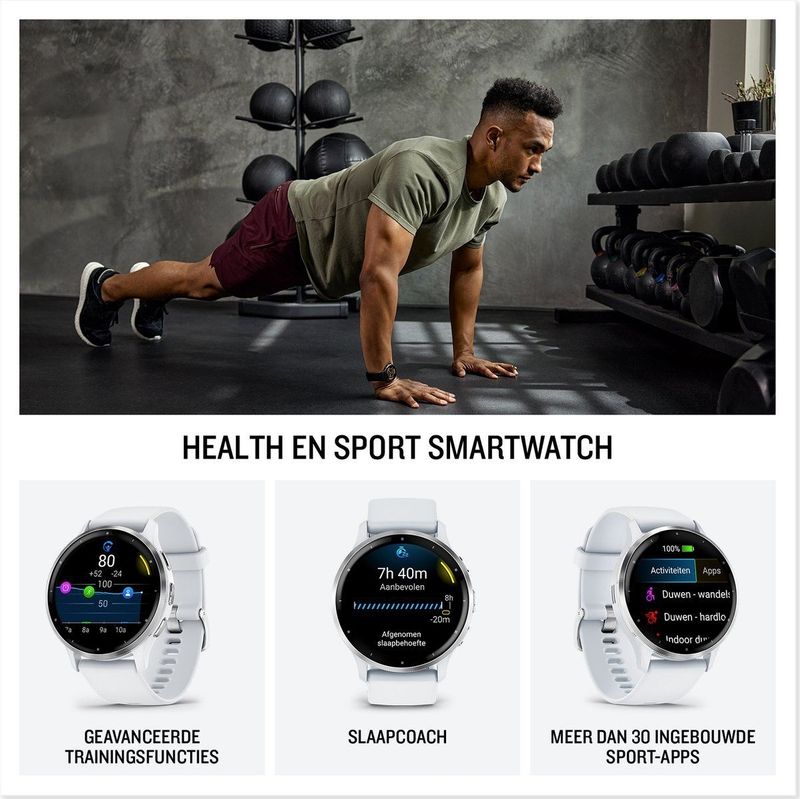 Garmin Venu 3s - Smartwatch - 10 Dagen Batterij - Ivory