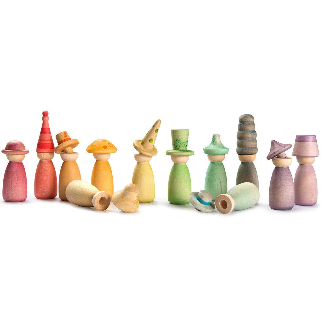 Grapat nins® poppetjes met hoed - fancy - 12st