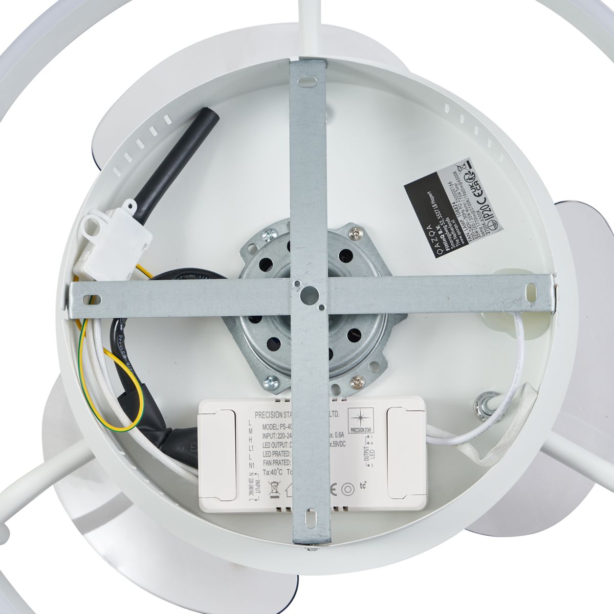 Plafondventilator wit 50cm incl. LED dimbaar met afstandsbediening - Maddy