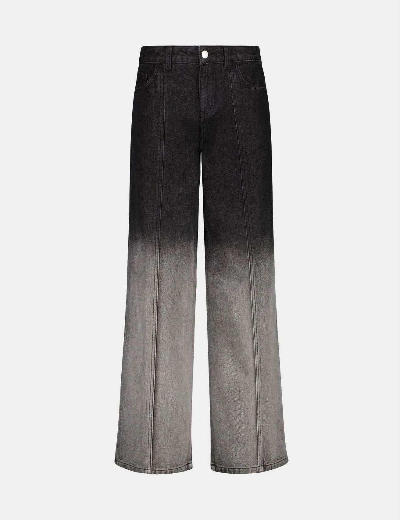 Jean Wide Leg taille médium dégradé noir