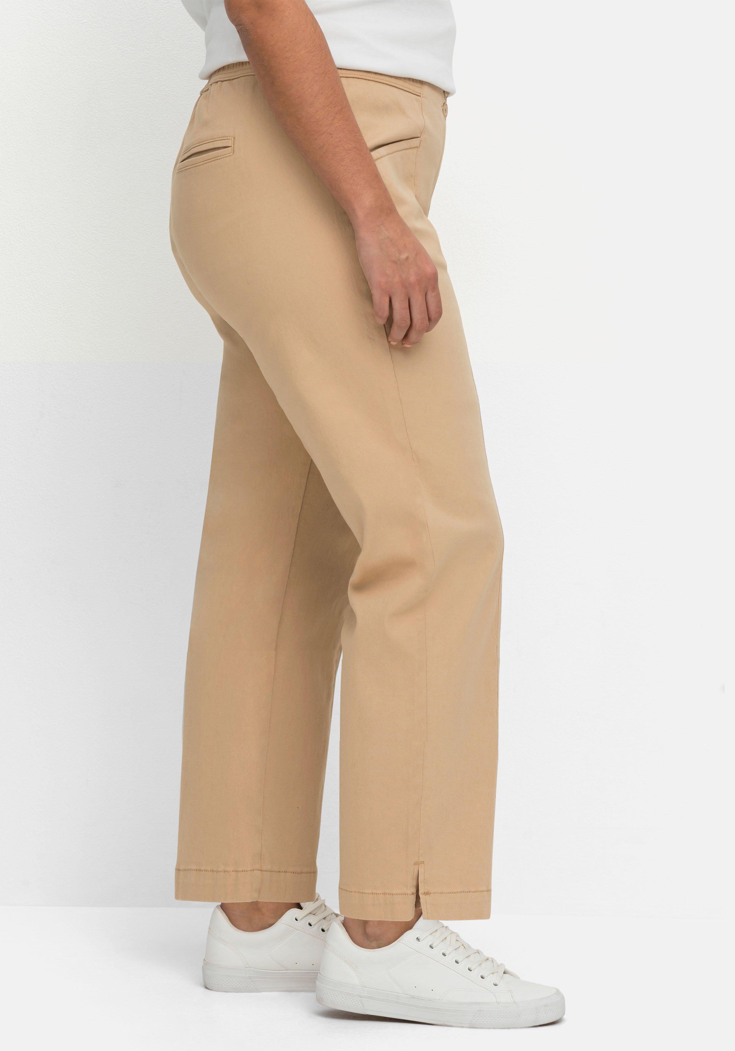 Gerade Twillhose in Curvy-Schnitt PIA, mit Biesen vorn
