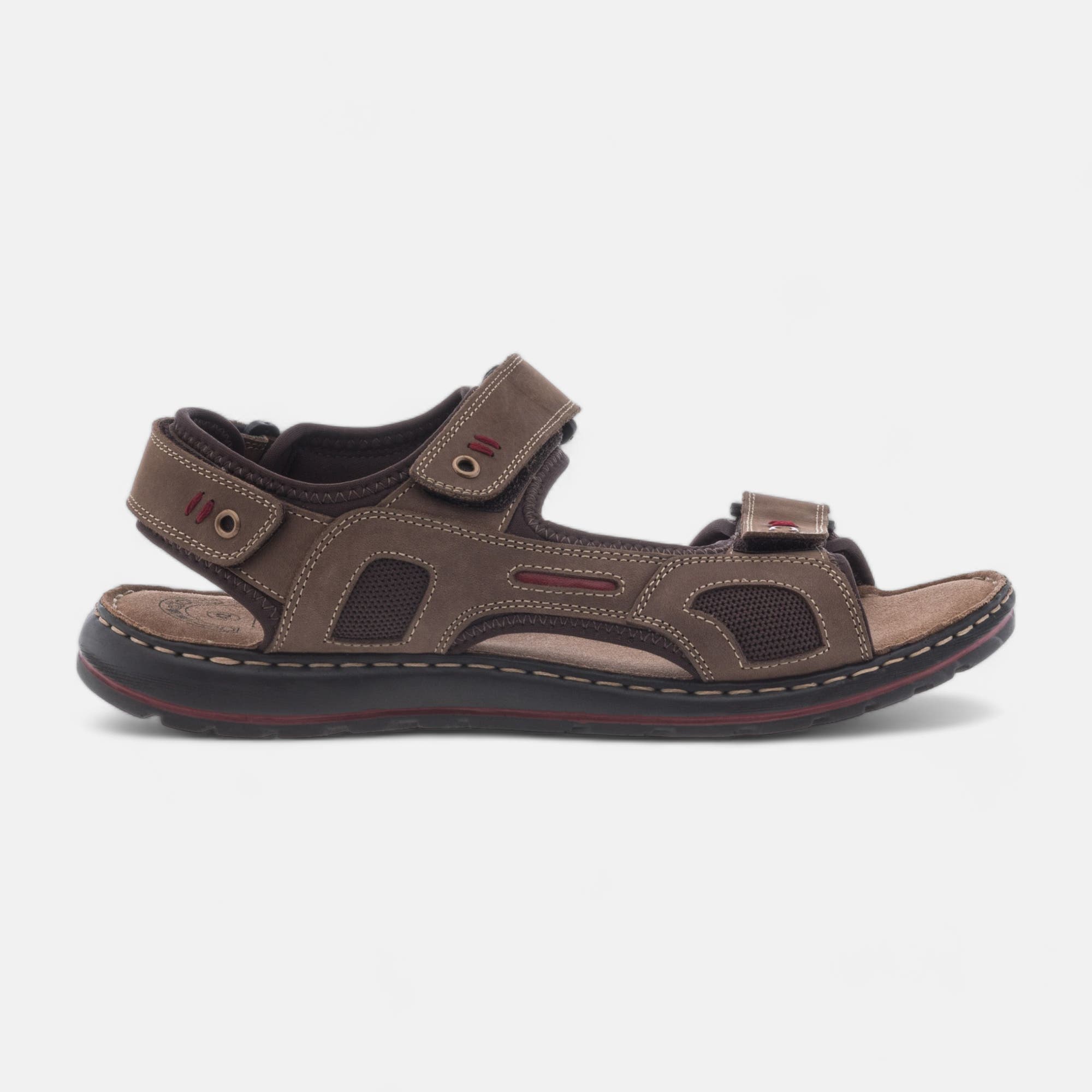 Sandales Homme en cuir marron