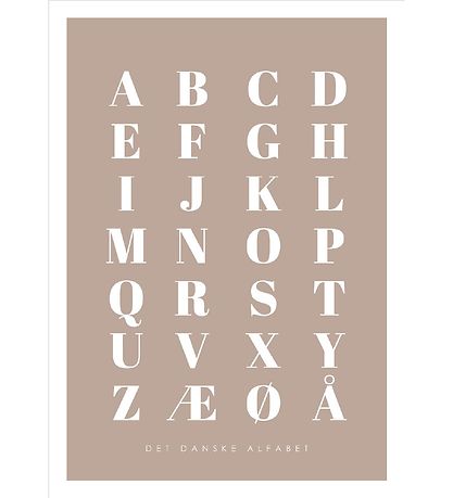 Citatplakat Poster - A3 - Alphabet Poster - Braun
