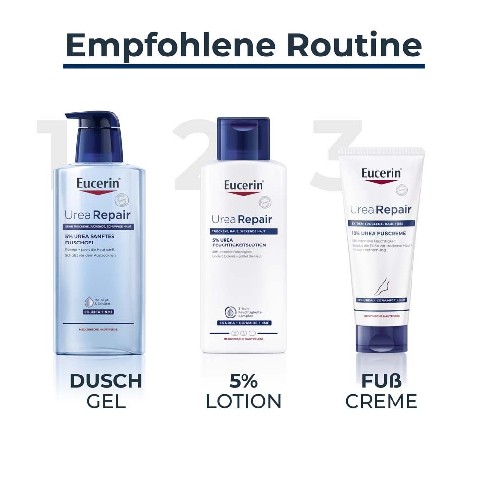 Eucerin® UreaRepair 5% Urea Feuchtigkeitslotion – 48h intensive Pflege für trockene bis sehr trockene Haut - Jetzt 3€ sparen mit Code 