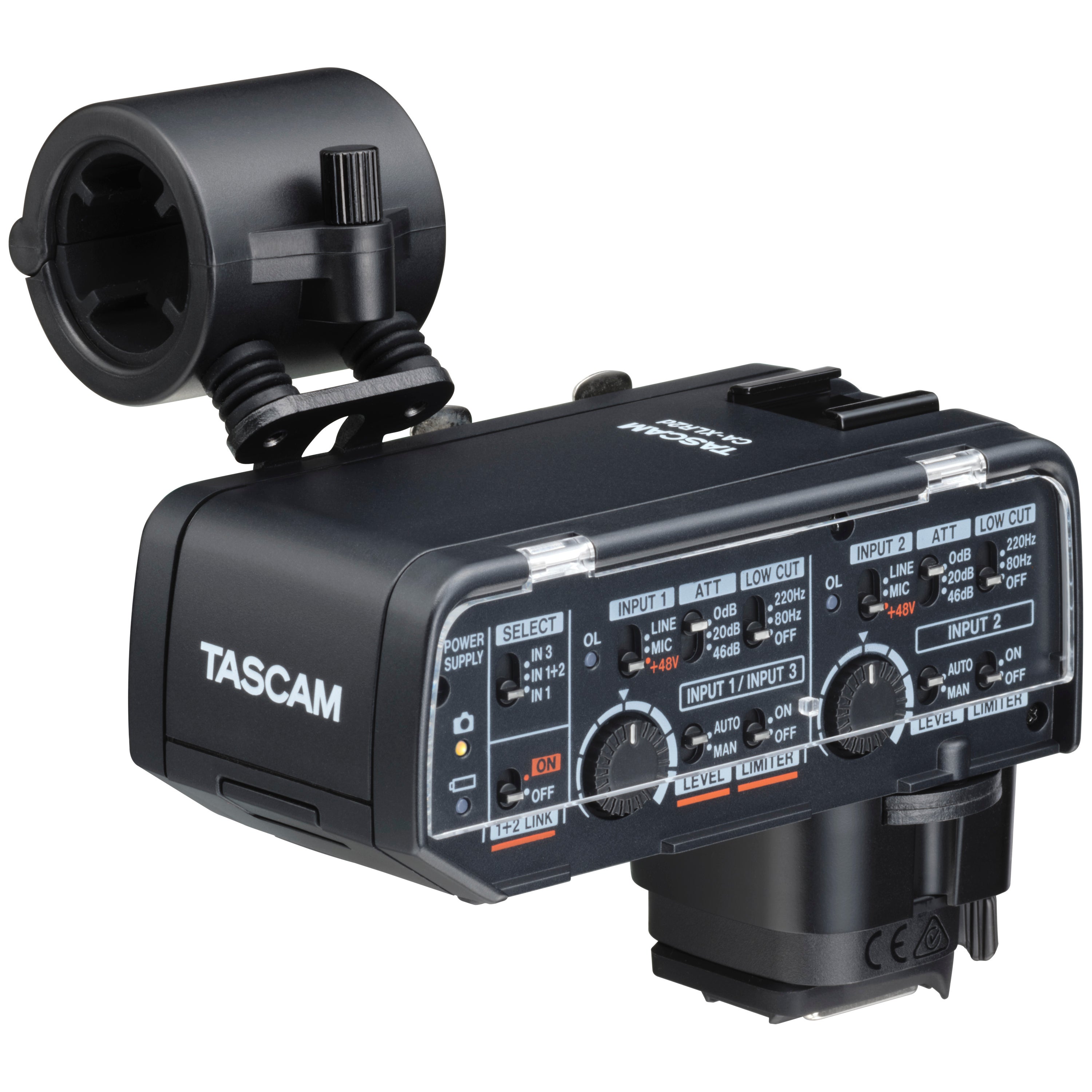 Tascam CA-XLR2d-C XLR microfoonadapter voor Canon camera's