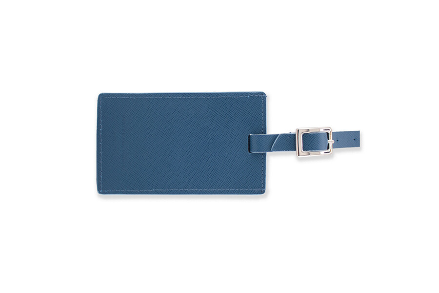 Stair Luggage Tag dark blue Saffiano