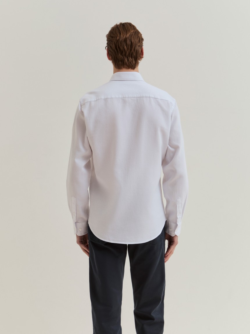 Camisa slim fit de algodão