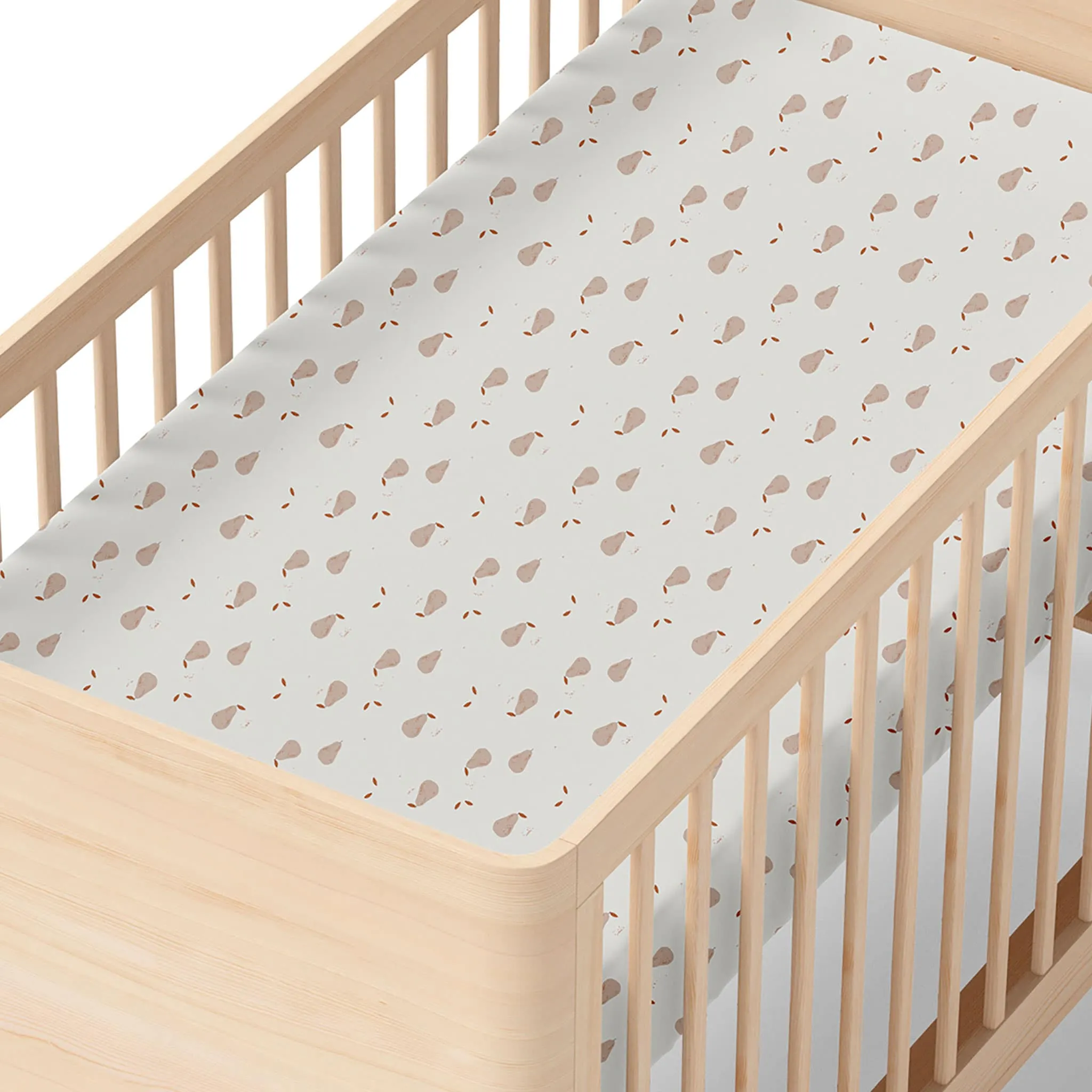 Origami Maison Drap Contour pour Lit de Bébé - Poires