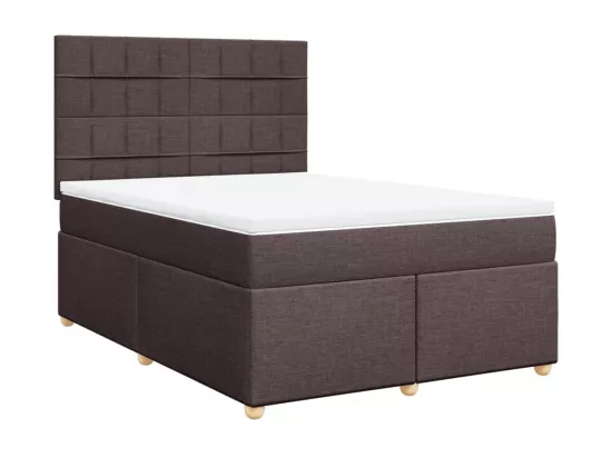 Sommier à lattes de lit avec matelas Marron foncé 160x200 cm
