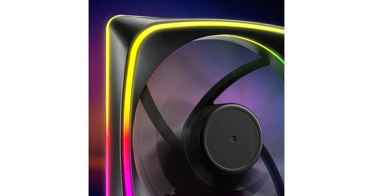 SharkoonSHARK Lights RGB PWM case fan  (Zwart, 120 x 120 x 25 mm)