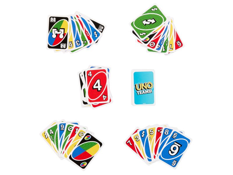Mattel Spiele Kartenspiel UNO Teams Kartenspiel für Familienabende