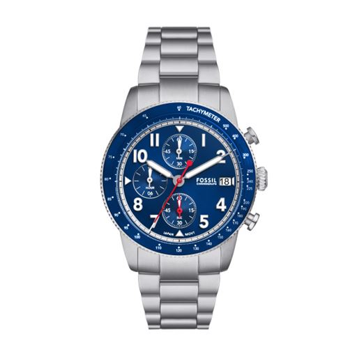 Fossil Sport Tourer FS6047 Herreur, Silver, 42 mm