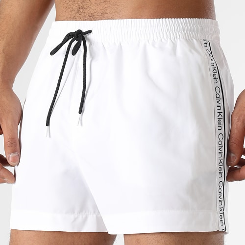 Short De Bain A Bandes Short Drawstring 0811 Blanc