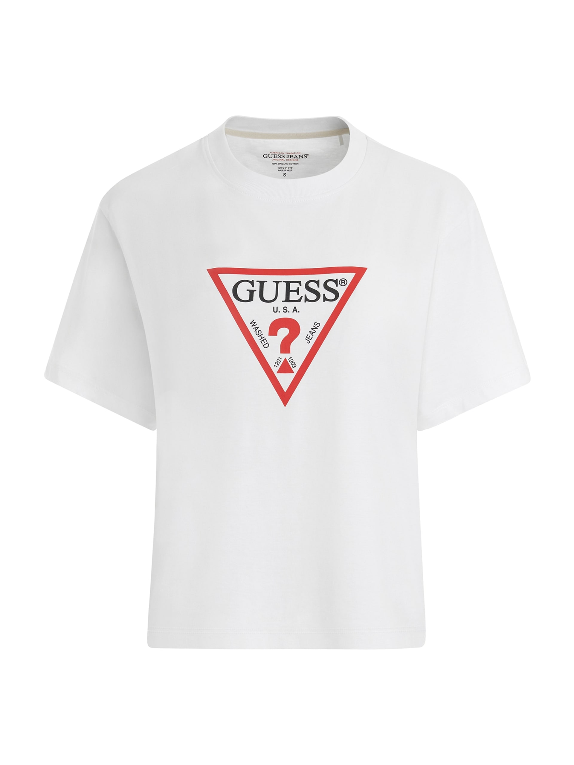 Camiseta icônica de modelagem quadrada