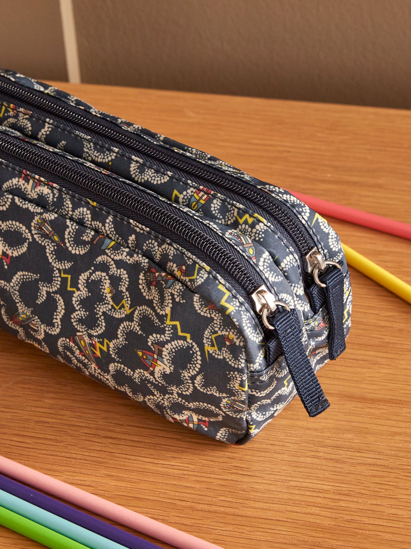 Trousse enduite tissu Liberty Rocket