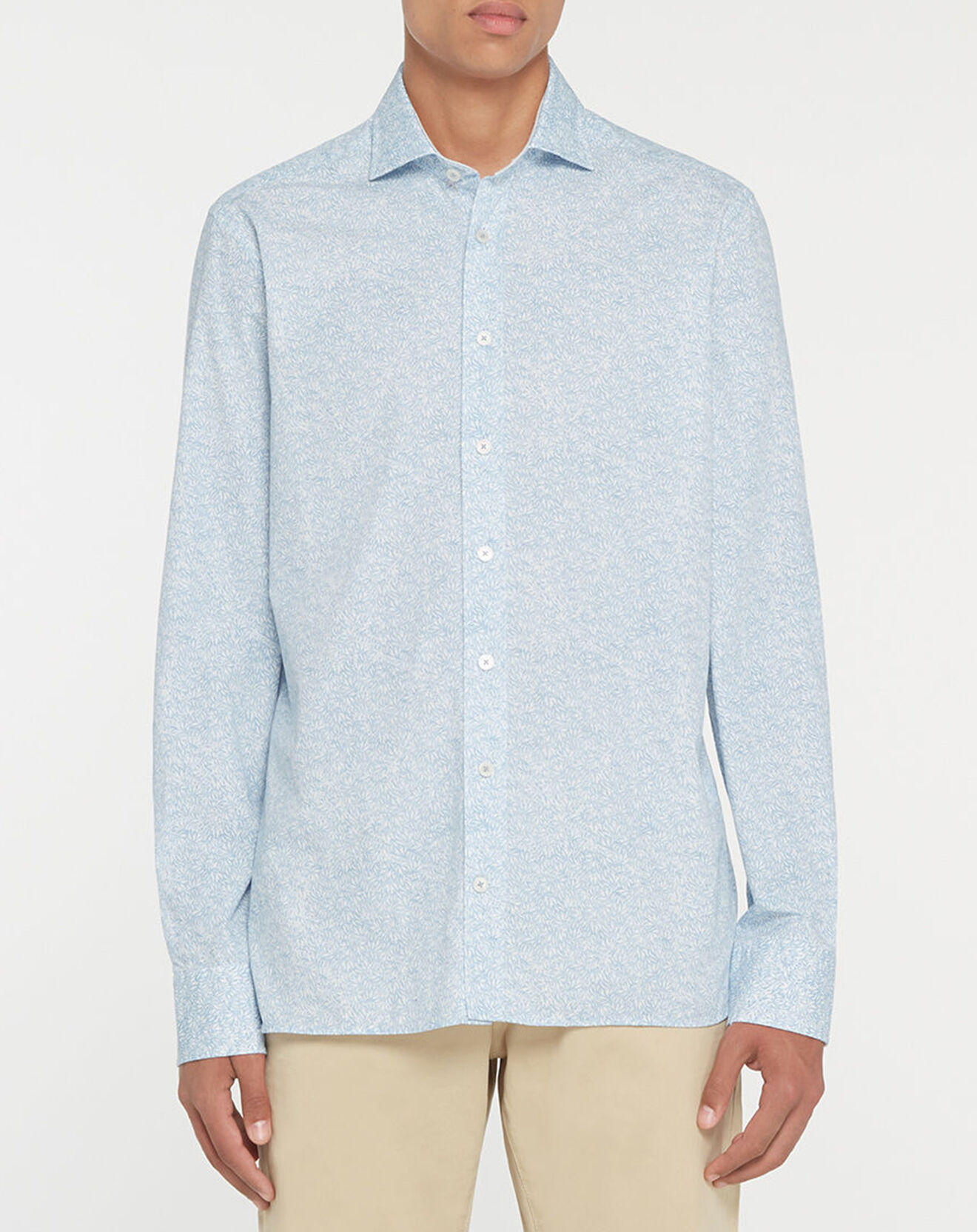 Hackett London Chemise Slim Fit Imprimé en allover bleu clair
