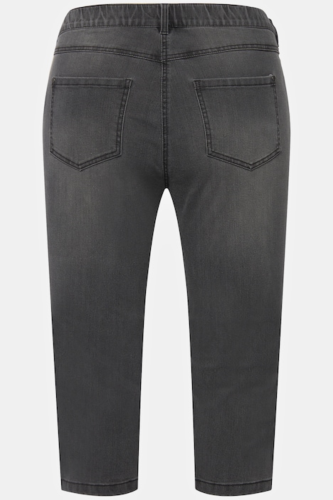 Capri Jeans Sarah, schmale 5-Pocket-Form, Saumschlitz