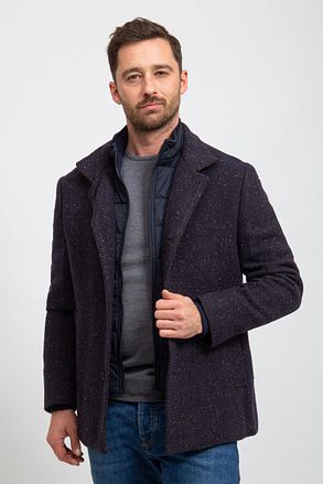 Suitable Robert Coat Wol Navy SPE22301RO67ST-290 kopen